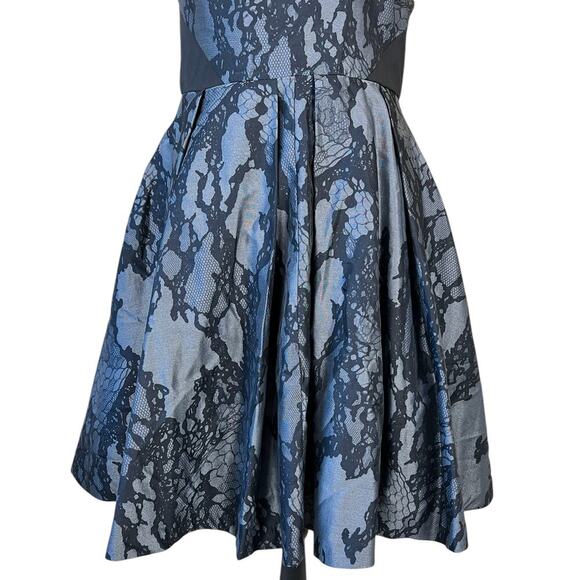 French Connection Milly Dress Sleeveless Lace Pleated Petticoat Pockets Size 10 - Picture 7 of 11